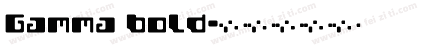 Gamma Bold字体转换
